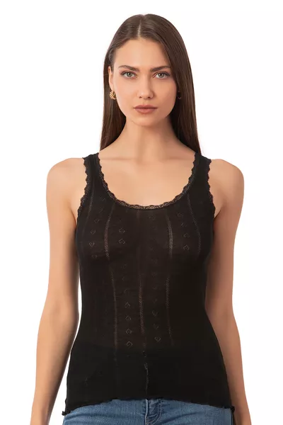 أوزكان  قميص داخلي نسائي مرن ناعم سميك بحمالات