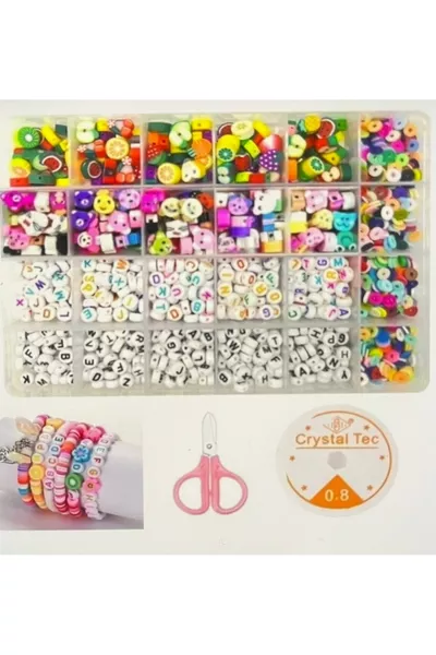 Letterkralen ( STUKS) Fimo figuurkralen ( STUKS) en Fimo kralenset voor sieraden maken