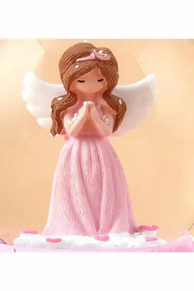 Снежна топка с розова фея – подарък за приятел, партньор или дете – декоративен предмет