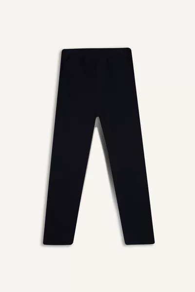 بنطال مدرسي من القماش الجاباردين للأطفال الصبيان باللون الأزرق الداكن au