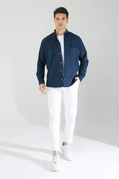 Slim Fit Jeans - Kot Erkek Gömlek