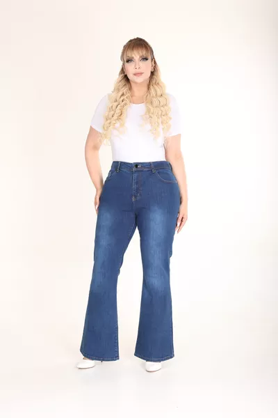 Spanish Leg Stretch Plus Size Jeans Pants