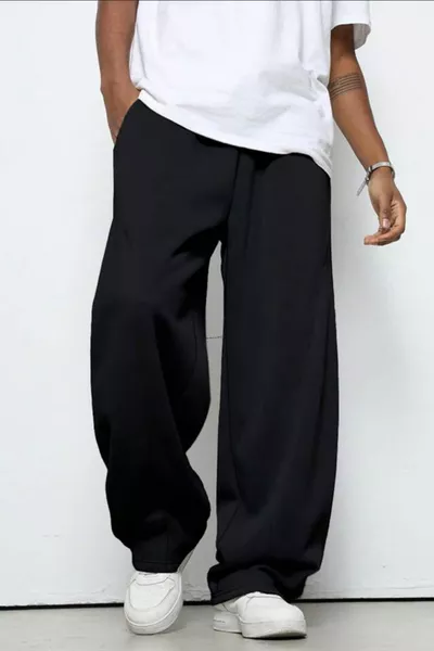 Ultra Loose Fit Baggy Adjustable Hem Comfortable Style Gray Black Dark Gray