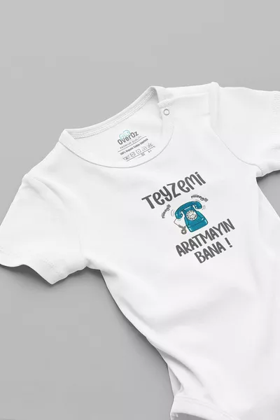 لا تجعلوا عمتي تفوتكم، ليّ طباعة على بادي الأطفال القطن العضوي ٪، زي جسم للأطفال مع أزرار -TEYZE