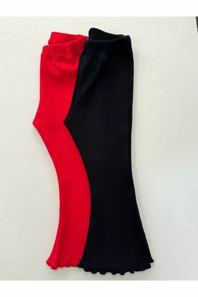 بنطلون رياضي ضيق للأطفال حديثي الولادة للبنات مصنوع من قماش التريكو الكشكير، بقصة إسبانية واسعة وضيقة من الأسفل، قطعة واحدة