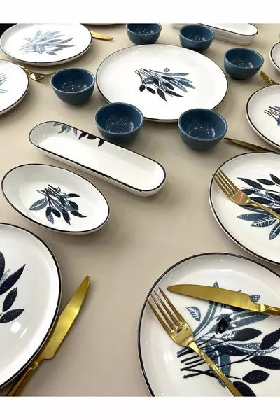 طقم إفطار باشاك غري لـ  شخص مكون من  قطعة