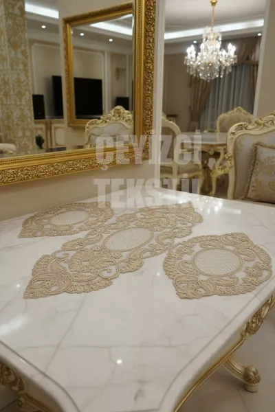 Living Room Set, 3-Piece Bedside Table Cover, Tablecloth, 3-Piece Room Set