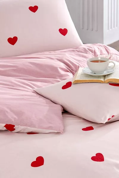 HELENA Single Patterned Duvet Cover Set with Fitted Sheet and 1 Pillowcase