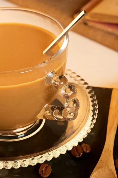 Girona 6-Person ml Glass Tea Cup Set,  Pieces