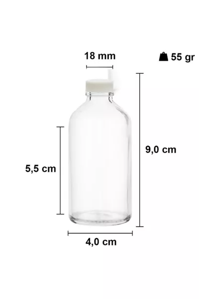  bouteilles de shot de gingembre en verre detox, multi-usages, de  ml avec bouchon en plastique étanche