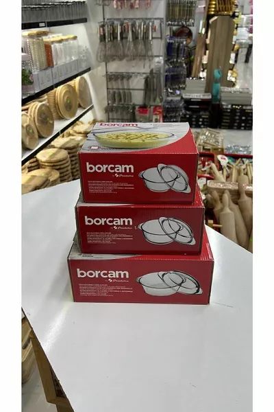 3-delige glazen ovenschaal met deksel