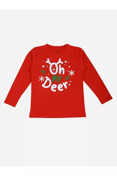 Girls' / Boys' Long Sleeve Christmas-Themed Cotton Pajama Set