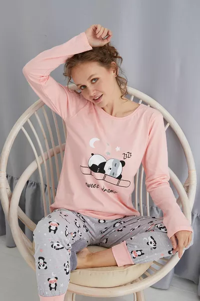 COTTON LONG SLEEVE PAJAMA SET