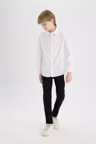 Jungen Oxford Langarmhemd