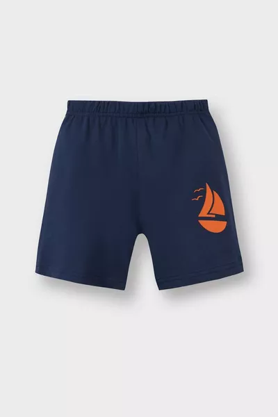 Jungen-Babykleidungsset 2-teilig, Tanktop mit Meeresmuster, Shorts mit elastischem Bund SM