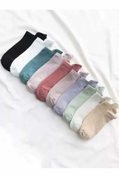 er-Pack weiche, bunte Sneakersocken, wirtschaftlich, Unisex, kurze Sportsocken