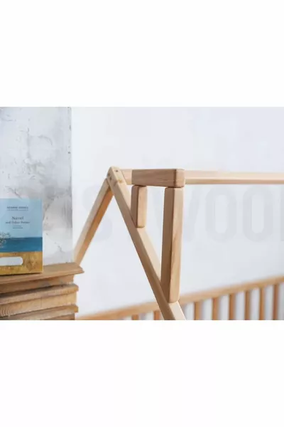 سرير مونتيسوري خشبي - سرير خشبي صلب - سرير أطفال ورضع مونتيسوري