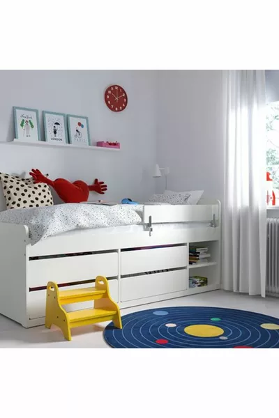 SLAKT/NATTAPA، سرير فردي، أبيض، سم