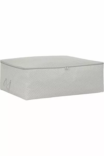 منسوجات منزلية حقيبة تخزين كبيرة الحجم باللون الرمادي تحت السرير مربعات  ×  ×  سم