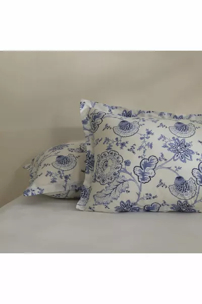 TkDizayn Amar 2-Piece Pillowcase Set Blue