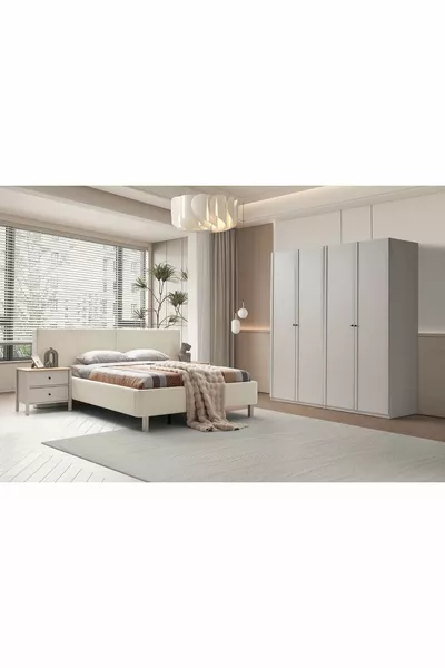 Mony Beige 4 Kapılı Yatak Odası Takımı