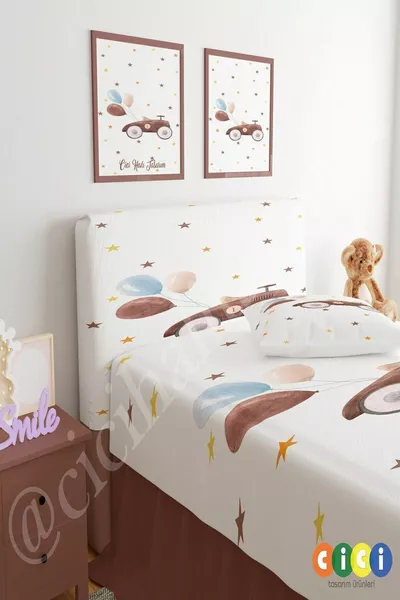 غطاء رأس السرير لوحة سيارة بالون