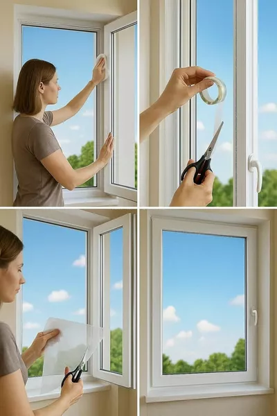 Double Wing Practical Mosquito Net, 1. m x 1.5 m Tulle, Compatible with Doors & Windows, 5.5 m Adhesive Tape (2 pcs)