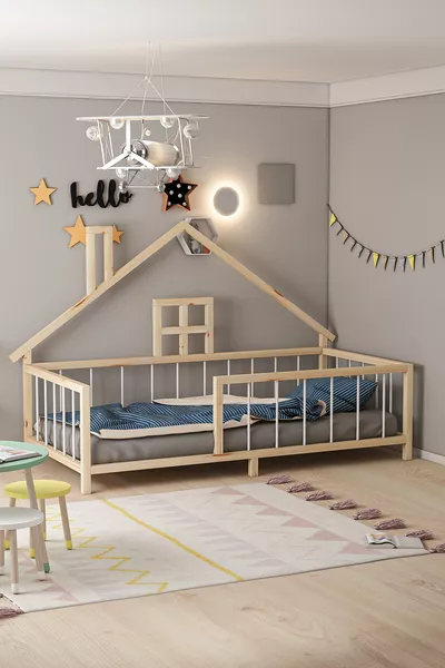 Barney Çam Montessori Bed met Deur