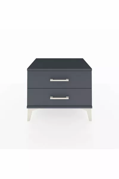 خزانة جانبية هايبريون بدرجين أنثراسايت-أنثراسايت