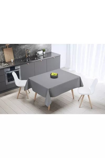 Washable, Wipeable, Stain-Resistant Fabric-Look Hygienic Tablecloth