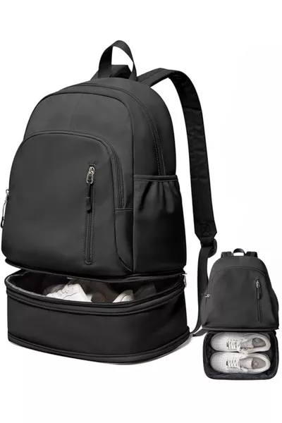 حقيبة ظهر رياضية احترافية - مع قسم للأحذية، وجزء للابتوب، وحقيبة ظهر مقاومة للماء