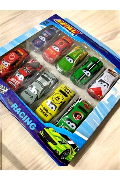 مجموعة سيارات معدنية للأطفال الصبي  قطع سيارات سباق، إطفاء، تاكسي، شرطة، قوى الأمن × سم