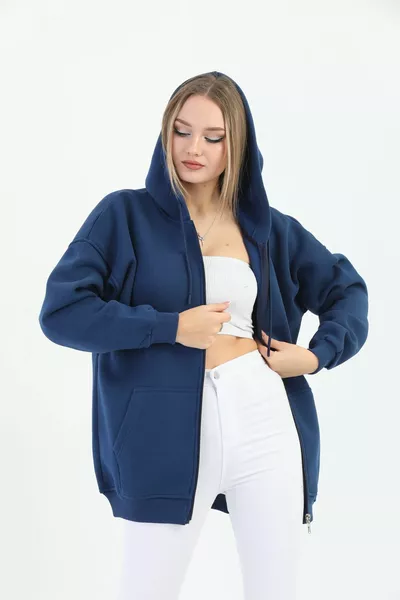 Zipped Oversized Sweatshirt