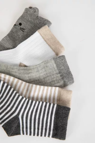 Baby Jungen 5er-Pack Lange Socken aus Baumwolle ns