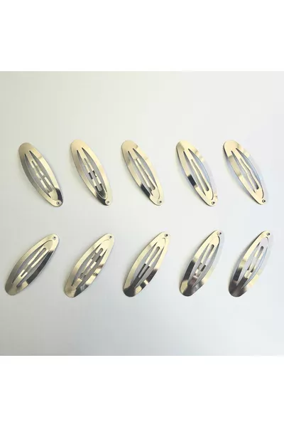 Fermaglio in metallo con scatto, fermaglio di qualità, confezione da 6 cm, molletta per capelli, molletta per trecce, molletta per capelli per bambini