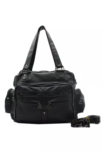 - Sac à main pour femme à multiples poches, noir
