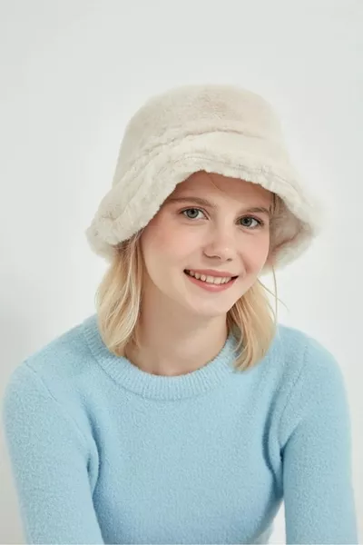 Beige Bucket Hat Fisherman Cap