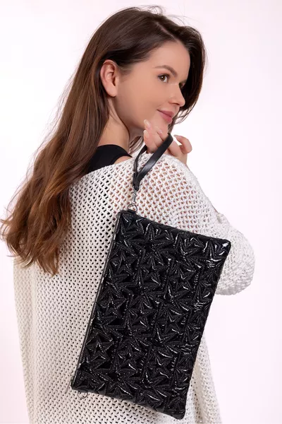 Zwarte portemonnee met sterrenprint, handtas met schouderriem en portemonnee