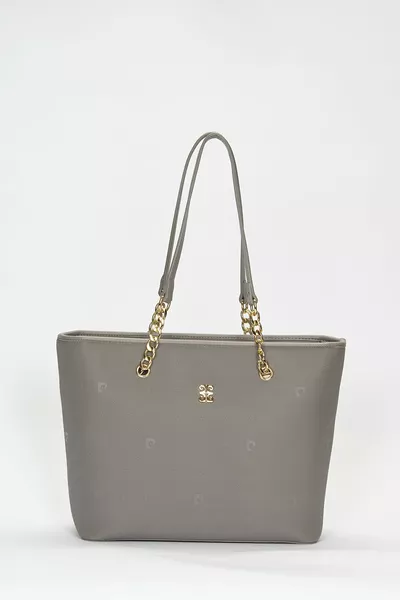 Print Graue Damen Schultertasche 