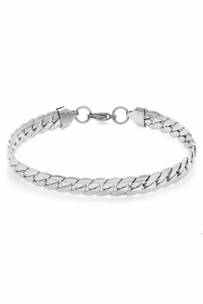 Unisex Urban Dark Silver Steel Bracelet