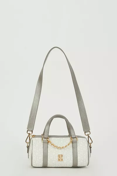 Sac à main femme alphabet petit blanc 