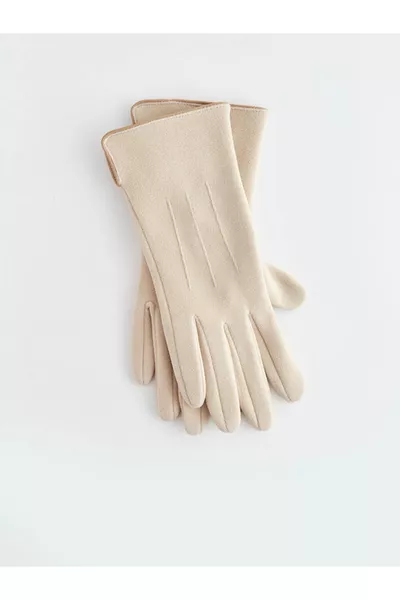 Suede-Look Women's Gloves Compatible with Smartphones