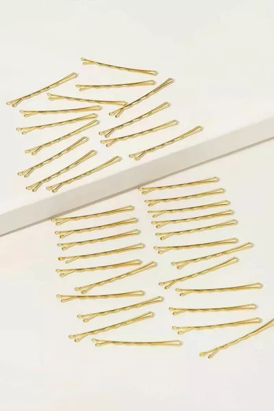 Дамски комплект златисти фибички с тел