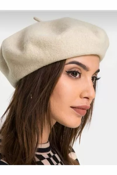 فنان فرنسي قبعة من الصوف بلون عاجي