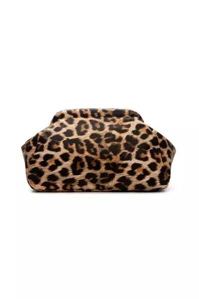 Dames Leopard Leren Clutch Handtas