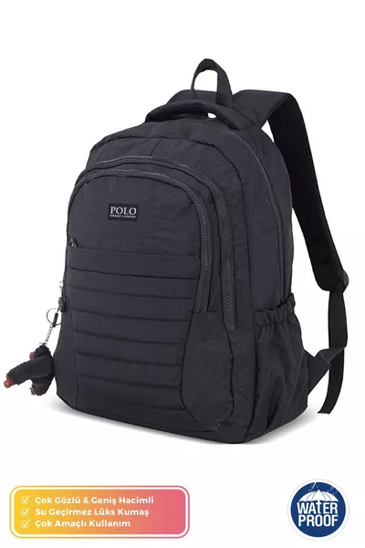 Original Unisex Large Capacity Multi-Pocket Crinkle Fabric Luxury School Bag for High School, Middle School, and Elementary School