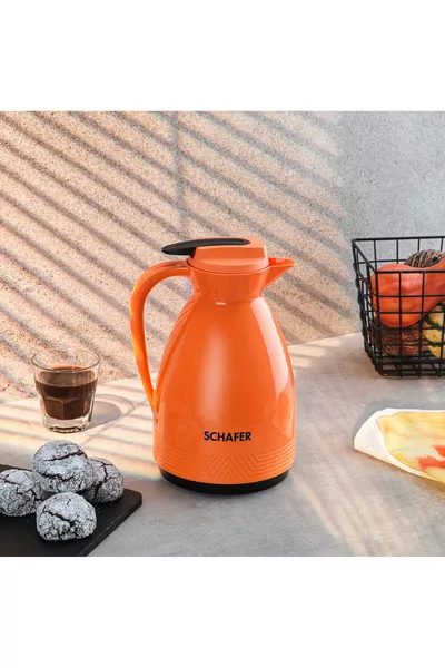 Термос от стъкло Kitchenhouse 1 L - оранжев