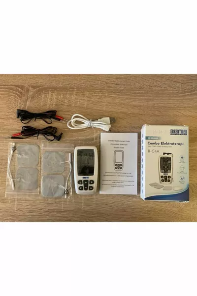 جهاز مساج تنس كهربائي قابل للشحن +4 وسادات هدية لتخفيف الألم والعلاج الطبيعي (بطاري)