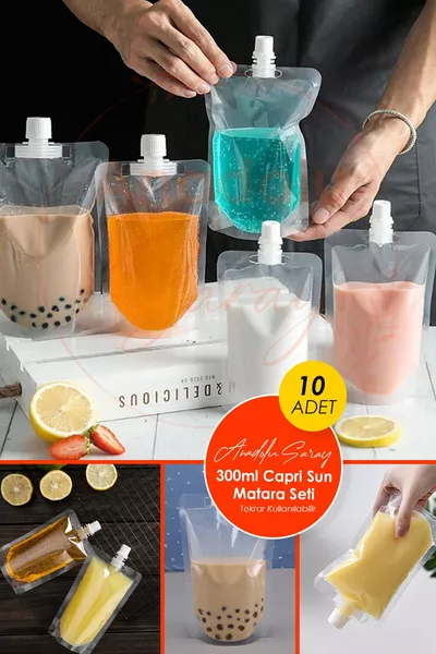 Set di borracce riutilizzabili da ml Capri Sun | Borraccia per caffè, latte, acqua senza BPA