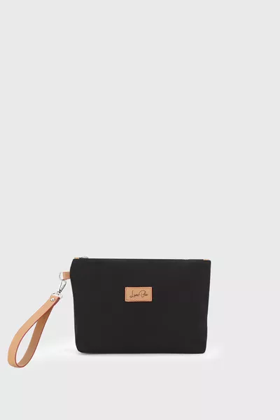 Женский льняной клатч в полоску